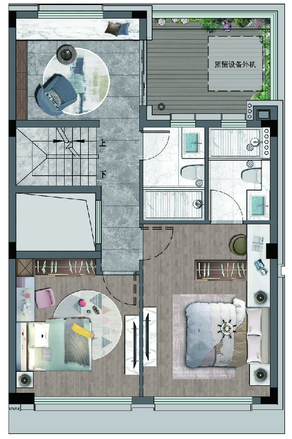 金輝·輝逸云庭排屋戶型地上二層